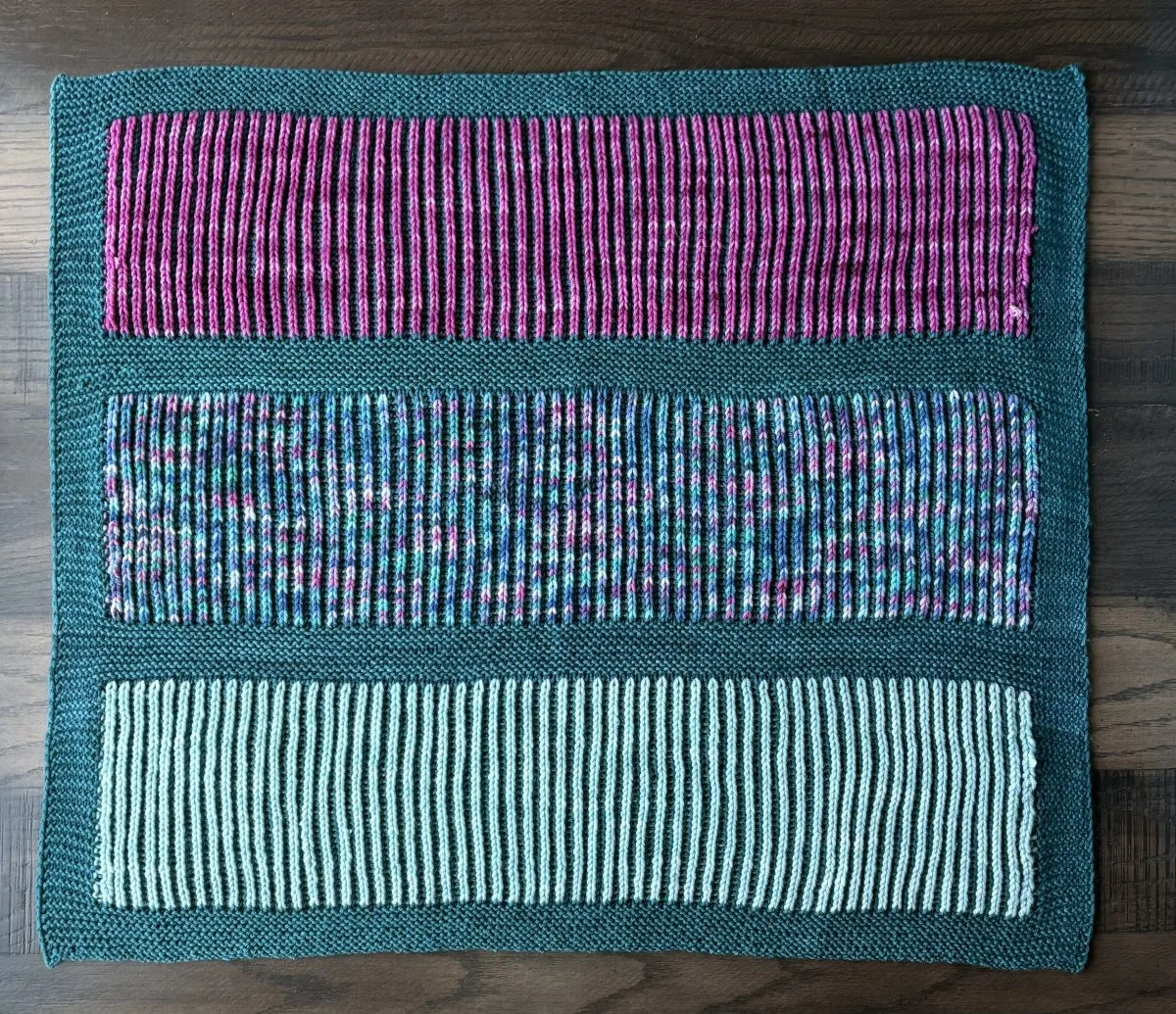 Brioche Colorblock Blanket - bright side