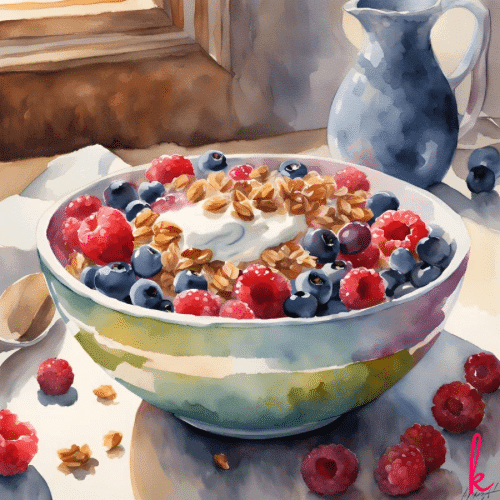 Fruit, Yogurt, and Granola Bowl