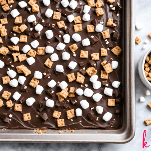 chocolate peanut butter s'mores bark