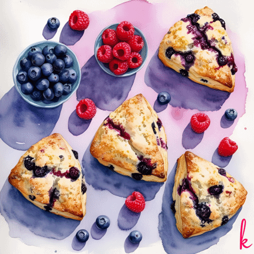 Very berry cream scones