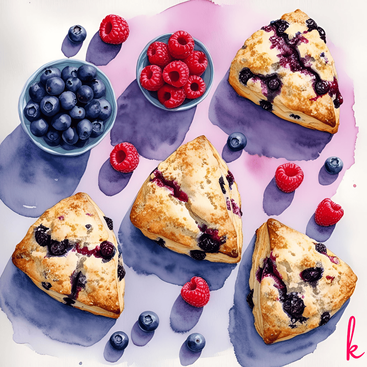 Very berry cream scones